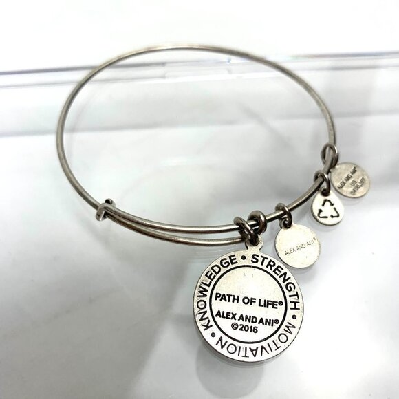 Alex and Ani Path of Life Charm Bracelet - Silver, Expands 2"- 3.5" - Picture 2 of 2